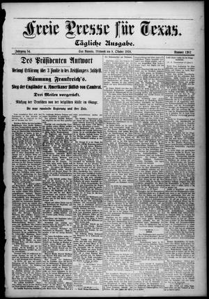 Freie Presse für Texas. (San Antonio, Tex.), Vol. 54, No. 1282, Ed. 1 Wednesday, October 9, 1918