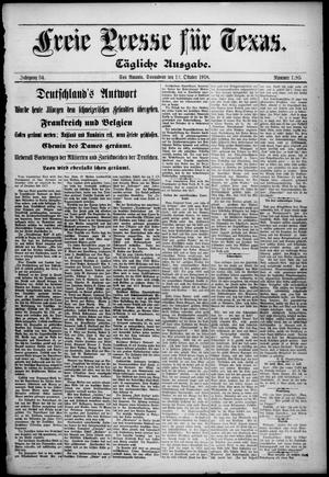 Freie Presse für Texas. (San Antonio, Tex.), Vol. 54, No. 1285, Ed. 1 Saturday, October 12, 1918