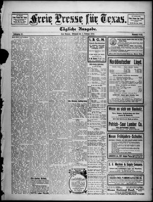 Freie Presse für Texas. (San Antonio, Tex.), Vol. 45, No. 8455, Ed. 1 Wednesday, February 2, 1910