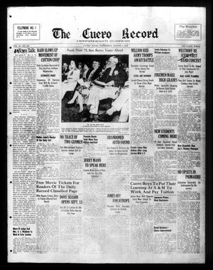 Primary view of object titled 'The Cuero Record (Cuero, Tex.), Vol. 44, No. 183, Ed. 1 Wednesday, August 3, 1938'.