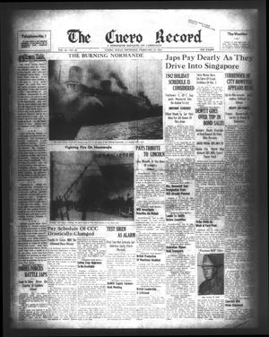 Primary view of object titled 'The Cuero Record (Cuero, Tex.), Vol. 48, No. 35, Ed. 1 Thursday, February 12, 1942'.