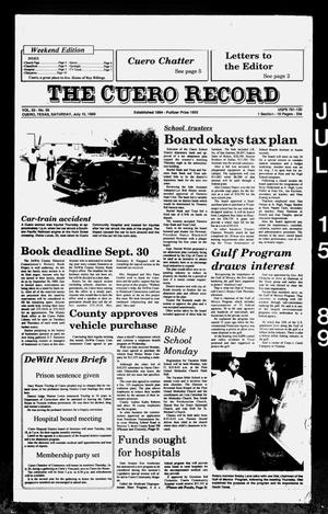 The Cuero Record (Cuero, Tex.), Vol. 93, No. 56, Ed. 1 Saturday, July 15, 1989