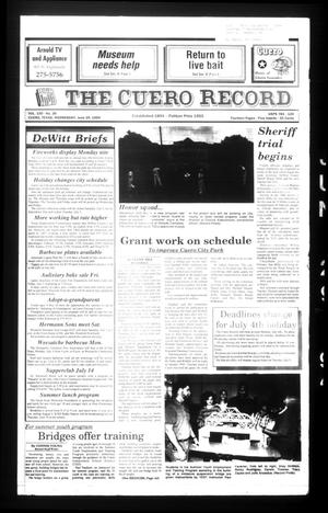 Primary view of object titled 'The Cuero Record (Cuero, Tex.), Vol. 98, No. 26, Ed. 1 Wednesday, June 29, 1994'.
