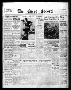 Primary view of object titled 'The Cuero Record (Cuero, Tex.), Vol. 44, No. 198, Ed. 1 Sunday, August 21, 1938'.