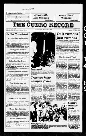The Cuero Record (Cuero, Tex.), Vol. 93, No. 83, Ed. 1 Saturday, October 14, 1989