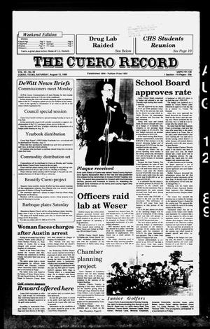 Primary view of object titled 'The Cuero Record (Cuero, Tex.), Vol. 93, No. 64, Ed. 1 Saturday, August 12, 1989'.