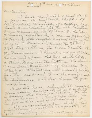 Primary view of object titled '[Letter Senator W. J. Bryan, November 27, 1943]'.