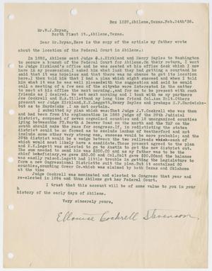 Primary view of object titled '[Letter Mr. W. J. Bryan, February 24, 1938]'.