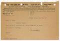 Letter: [Telegram From B. D. Dashiell to Mrs. W. J. Bryan, August, 21, 1912]