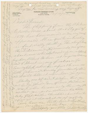 Primary view of object titled '[Letter from John Hornsby to W. J. Bryan, December 10, 1942]'.