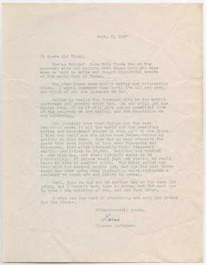 [Letter from Lorene Heitchew to W. J. Bryan, September 9, 1947]