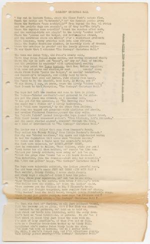Primary view of object titled '[Poem: Cowboys' Christmas Carol]'.