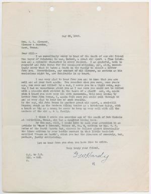 [Letter from G. W. Hardy to Honorable W. J. Bryan, May 25, 1943]
