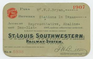 [St. Louis Southwestern Railway Pass]