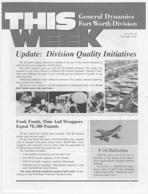 GDFW This Week, Volume 6, Number 43, November 9, 1992
