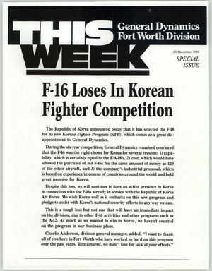 Primary view of object titled 'GDFW This Week, Special Issue, December 20, 1989'.