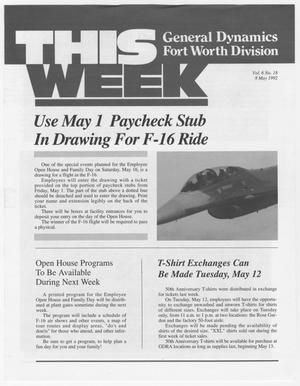 Primary view of object titled 'GDFW This Week, Volume 6, Number 18, May 8, 1992'.