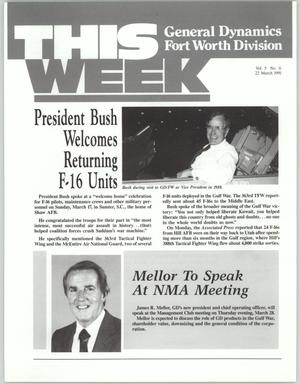 Primary view of object titled 'GDFW This Week, Volume 5, Number 11, March 22, 1991'.