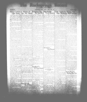 Primary view of object titled 'The Rocksprings Record and Edwards County Leader (Rocksprings, Tex.), Vol. 17, No. 20, Ed. 1 Friday, April 19, 1935'.