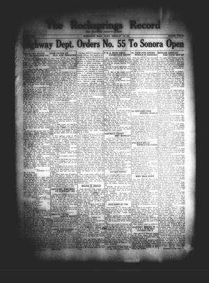 Primary view of object titled 'The Rocksprings Record and Edwards County Leader (Rocksprings, Tex.), Vol. 18, No. 12, Ed. 1 Friday, February 21, 1936'.