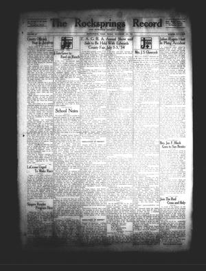 The Rocksprings Record and Edwards County Leader (Rocksprings, Tex.), Vol. 15, No. 51, Ed. 1 Friday, November 24, 1933