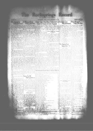 The Rocksprings Record and Edwards County Leader (Rocksprings, Tex.), Vol. 16, No. 42, Ed. 1 Friday, September 21, 1934