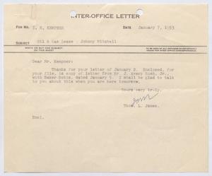 [Letter from Thomas L. James to I. H. Kempner, January 7, 1953]