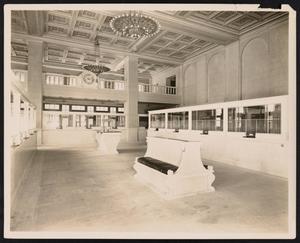 [Photograph of United States National Bank Building's Bank Lobby]