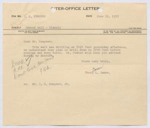 [Letter from Thomas L. James to I. H. Kempner, June 11, 1953]