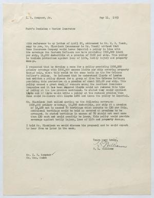 [Letter from H. L. Williams to I. H. Kempner, Jr., May 11, 1953]