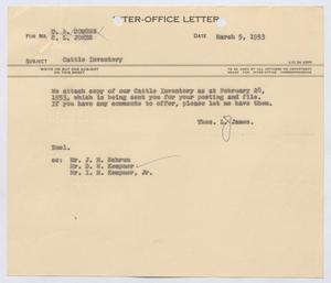 [Letter from Thomas L. James to C. A. Coburn & C. L. Jones, March 5, 1953]