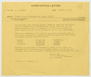 [Letter from H. L. Williams to I. H. Kempner, January 30, 1953]