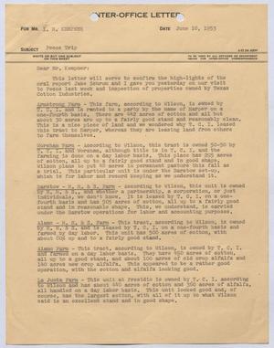 Primary view of object titled '[Letter from Thomas L. James to I. H. Kempner, June 10, 1953]'.