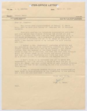 [Letter from Thomas L. James to I. H. Kempner, March 10, 1953]