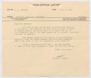 [Letter from Thomas L. James to I. H. Kempner, June 2, 1953]