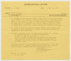 [Letter from H. L. Williams to I. H. Kempner, November 16, 1953]