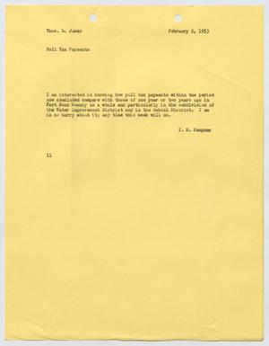 [Letter from I. H. Kempner to Thomas L. James, February 2, 1953]