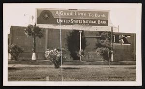 [Photograph of a United States National Bank Billboard, #2]