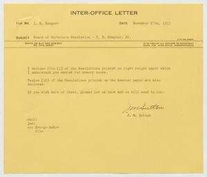 [Letter from J. M. Sutton to I. H. Kempner, November 27, 1953]