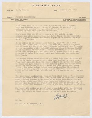 [Letter from E. O. Wood to I. H. Kempner, January 26, 1953]