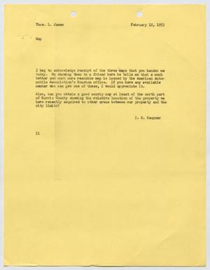 [Letter from I. H. Kempner to Thomas L. James, February 12, 1953]