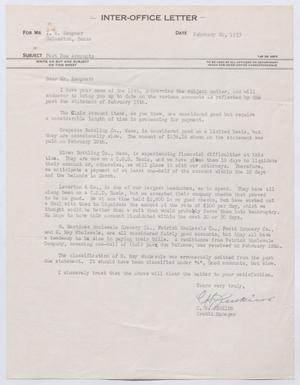 [Letter from C. H. Jenkins to I. H. Kempner, February 20, 1953]