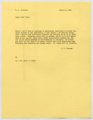 [Letter from I. H. Kempner to W. H. Louviere, March 14, 1953]