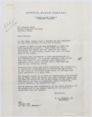 [Letter from I. H. Kempner, Jr. to Wheeler Nazro, February 10, 1953]