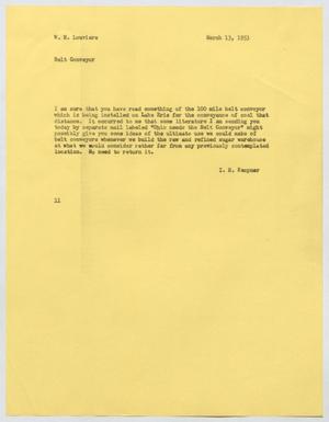 [Letter from I. H. Kempner to W. H. Louviere, March 13, 1953]