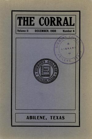 Primary view of object titled 'The Corral, Volume 2, Number 4, December, 1908'.