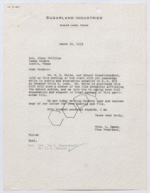 [Letter from Thomas L. James to Jimmy Phillips, March 19, 1953]