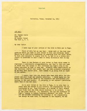 [Letter from I. H. Kempner to Herman Lurie, December 14, 1953]