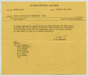 [Letter from William H. Louviere to Herman Lurie, November 5, 1953]