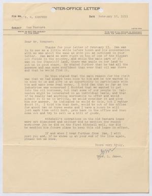 [Letter from Thomas L. James to I. H. Kempner, February 18, 1953]